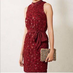 Anthropologie Sachin & Babi Rosette Sequin Dress